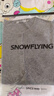 雪中飛（SNOWFLYING）【100%綿羊毛】女士羊毛開衫圓領(lǐng)外套秋冬新款百搭針織毛衣灰L 曬單實(shí)拍圖