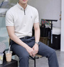 花花公子（PLAYBOY）短袖男t恤夏季2026新款高端修身立領上衣男高檔薄款冰絲打底衫男 C-4198HH1812D卡其色 XL 175 曬單實拍圖