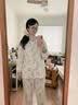 莫代爾100%純棉睡衣女帶胸墊夏薄款吸汗孕婦哺乳口月子服產后喂奶家居服 可愛熊崽-78720【100%全棉 自帶哺乳口】 L 【推薦90-120斤】 曬單實拍圖