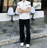 花花公子短袖t恤男款2026夏季新款韓版休閑百搭立領高端男士薄款涼感上衣 白色C-3526HH7009 XL 曬單實拍圖
