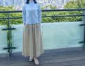 茵曼【秀場同款】萊賽爾闊腿褲26夏女慵懶百搭褲子杏色S 曬單實拍圖