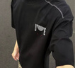 Homlean重磅美式圓領(lǐng)短袖男夏季設(shè)計(jì)感字母印花長(zhǎng)袖T恤上衣HB46黑色3XL 曬單實(shí)拍圖