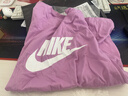 耐克女子標志短袖T恤純棉半袖印花輕便休閑柔軟舒適NIKE DX7907 504淺品紅 M 曬單實拍圖