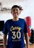 NBA官方26新款布倫森馬刺文班亞馬庫里詹姆斯杜蘭特短袖速干休閑t恤 勇士-庫里運動休閑T恤(藏青) L 曬單實拍圖