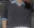 伊芙麗（eifini）【秦嵐同款】假兩件撞色亞麻萊賽爾絞花針織衫女2026夏季新款 灰色 L 115-130斤 曬單實拍圖