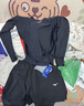 美津濃（MIZUNO）泳衣男士防尷尬沙灘泳褲套裝速干大碼長袖溫泉游泳裝備1105黑L 曬單實拍圖