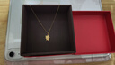 中國黃金（CHINA GOLD）貓咪黃金項鏈女款足金吊墜萌寵鎖骨鏈七夕情人節禮物送女朋友老婆 足金可愛貓吊墜(金重約1g)贈鍍金銀鏈[克重多退少補] 曬單實拍圖