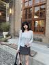 森馬（Semir）[純棉]長袖t恤女26秋短款修身小開衫蕾絲花邊薄外套109526101005 曬單實拍圖