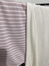 哈魯迪韓系粉條紋掛脖吊帶+慵懶風V領短袖T恤女休閑罩衫中袖上衣兩件套 白色 （白T+粉色吊帶 兩件套） L （100-120斤） 曬單實拍圖