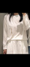 MUJI 女式 萊賽爾混天竺編織圓領長袖套頭衫衛衣26年春季女裝 米白色 M (160/84A) 曬單實拍圖