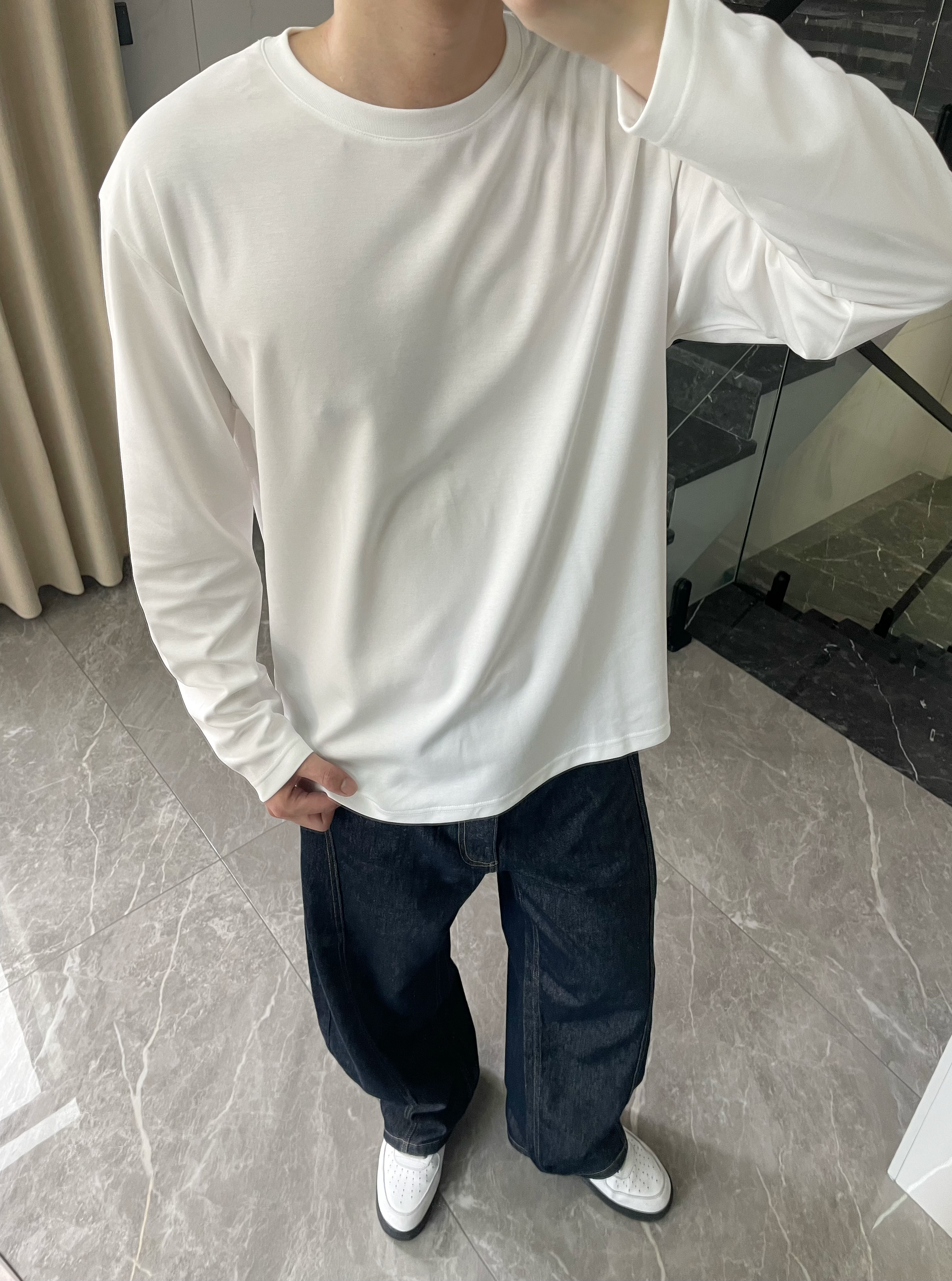 森馬（Semir）商場同款|長袖T恤男秋速干涼感套頭服2026小寬松上衣101926101101 曬單實拍圖