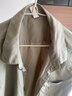 羅蒙（ROMON）短袖襯衫男士夏季翻領(lǐng)商務(wù)寬松薄款純棉工裝休閑襯衣 豆綠 L 曬單實拍圖