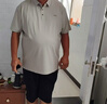 羅蒙（ROMON）冰絲無痕加肥加大碼短袖t恤男士夏季運動休閑polo衫免燙抗皺上衣 卡其 5XL (建議210-230斤) 曬單實拍圖