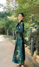 帝弗·潤馳2025秋冬裝女闊太太外套洋氣提花超長過膝款風(fēng)衣外套及踝長外套女 藏青色 L 曬單實(shí)拍圖