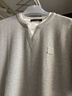 GXG男裝  微廓假兩件V領(lǐng)肌理短袖套頭T恤男寬松26春夏新品 曬單實(shí)拍圖