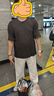皓頓（HAUT TON）老錢風(fēng)半開襟五分袖莫代爾涼感T恤男士2026夏季休閑短袖上衣6070S 曬單實(shí)拍圖