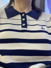 Navigare小帆船女士POLO領短袖挺括條紋休閑針織衫2324524511 曬單實拍圖