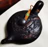 新款紫陶茶壺浮雕紫砂復(fù)古茶具手工高溫?zé)萍矣脛?chuàng)意商務(wù)泡茶辦公 紫陶福祿平安茶壺 170ml 曬單實(shí)拍圖
