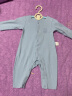 童泰秋冬1-18个月婴幼儿衣服宝宝德绒家居保暖圆领对开连体哈衣 蓝色 59cm 实拍图