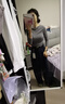 三彩【萊賽爾】撞色翻領針織衫短袖毛衫套頭上衣2026夏季新款女裝S 奶白色 M 160/84A 曬單實拍圖