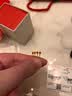 菜百首飾 黃金耳飾 足金5G小方塊設計感百搭耳飾 計價 約0.95克七夕禮物 曬單實拍圖