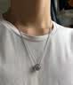 中國黃金（CHINA GOLD）騎士之環銀項鏈男士潮流款吊墜七夕情人節禮物送男友老公生日 環環相扣S925銀項鏈 曬單實拍圖