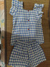 古今（GUJIN）【帶胸墊】夏季新品睡衣女云朵棉甜美可外穿清新睡褲家居服套裝L 曬單實(shí)拍圖