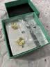 玖維婭耳釘女高級感輕奢貓眼石四葉草新款925銀針耳環(huán)耳飾品新年禮物 曬單實拍圖