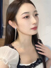 莫妃獨(dú)特純銀長款流蘇耳飾耳環(huán)耳墜2026新款爆款高級感輕奢女銀針耳線 曬單實(shí)拍圖