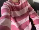 德瑪納【糖分不超標(biāo)】夏多巴胺拼色線衫輕薄松弛高頻好搭針織衫女上衣 曬單實(shí)拍圖