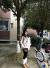 A CHOCK美式碎花毛巾繡植絨夾克杏色單排扣棒球服 杏色 L 曬單實(shí)拍圖