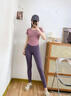 木林森（MULINSEN）跑步運(yùn)動(dòng)套裝瑜伽服女春夏休閑健身服普拉提短袖透氣兩件套修身 曬單實(shí)拍圖