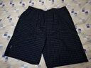 皮爾卡丹純棉格子短褲男士夏季薄款外穿5分中褲居家大褲衩休閑五分褲 S82黑色 XXL 曬單實(shí)拍圖