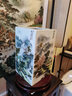 loyo 景德鎮(zhèn)陶瓷器粉彩鑲器擺件中式裝飾品家居書房辦公室桌面書畫筆筒瓷瓶電視柜博古架工藝品 饒志標粉彩山水鑲器中號（高30cm) 曬單實拍圖