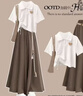 U·R·JEES2026新款夏季連衣裙女裝今年最流行的衣服兩件套裝顯瘦穿搭褲裙子 白小熊T恤+咖色裙褲+腰帶 M 建議95-105斤 曬單實(shí)拍圖