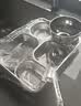 宇太（YUTAI）304餐盤成人食堂飯盤不銹鋼快餐盤學生分餐盤飯盒餐具套裝 15TZ 曬單實拍圖