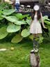 小野七天白色波點吊帶連衣裙女裝春夏新款小個子收腰顯瘦法式方領短裙子 波點連衣裙【杏底 M】 曬單實拍圖