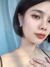 紀詩哲（GIEVSZHE）天然白貝母耳環女新款雙層氣質無耳洞耳夾精致耳飾七夕情人節禮物 天然白貝母耳夾無耳洞可戴 定情信物/紀念日情侶禮物/禮盒包裝/免費刻字 曬單實拍圖