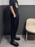 馬克華菲切爾西靴男款2025春季新款厚底增高真皮馬丁靴高幫皮鞋機車(chē)靴鞋子 騎士黑 41 曬單實(shí)拍圖