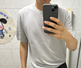 京東京造男士高端短袖t恤絲麻棉針織衫男桑蠶絲夏季新款禮物冰紫XL 曬單實拍圖