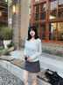 森馬（Semir）[純棉]長袖t恤女26秋短款修身小開衫蕾絲花邊薄外套109526101005 曬單實拍圖