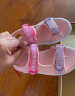 哈比熊童鞋夏季儿童凉鞋女童凉鞋魔术贴沙滩鞋公主鞋 粉红色29码 实拍图
