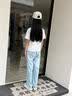 女童褲子夏季薄款2026新款女大童闊腿褲初中生窄版涼感天絲牛仔褲 藍色【夏季薄款】 160 曬單實拍圖