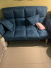 可米熊 懒人沙发踏踏米简易可折叠小户型沙发床网红款卧室阳台小沙发 蓝色（两个抱枕） 实拍图