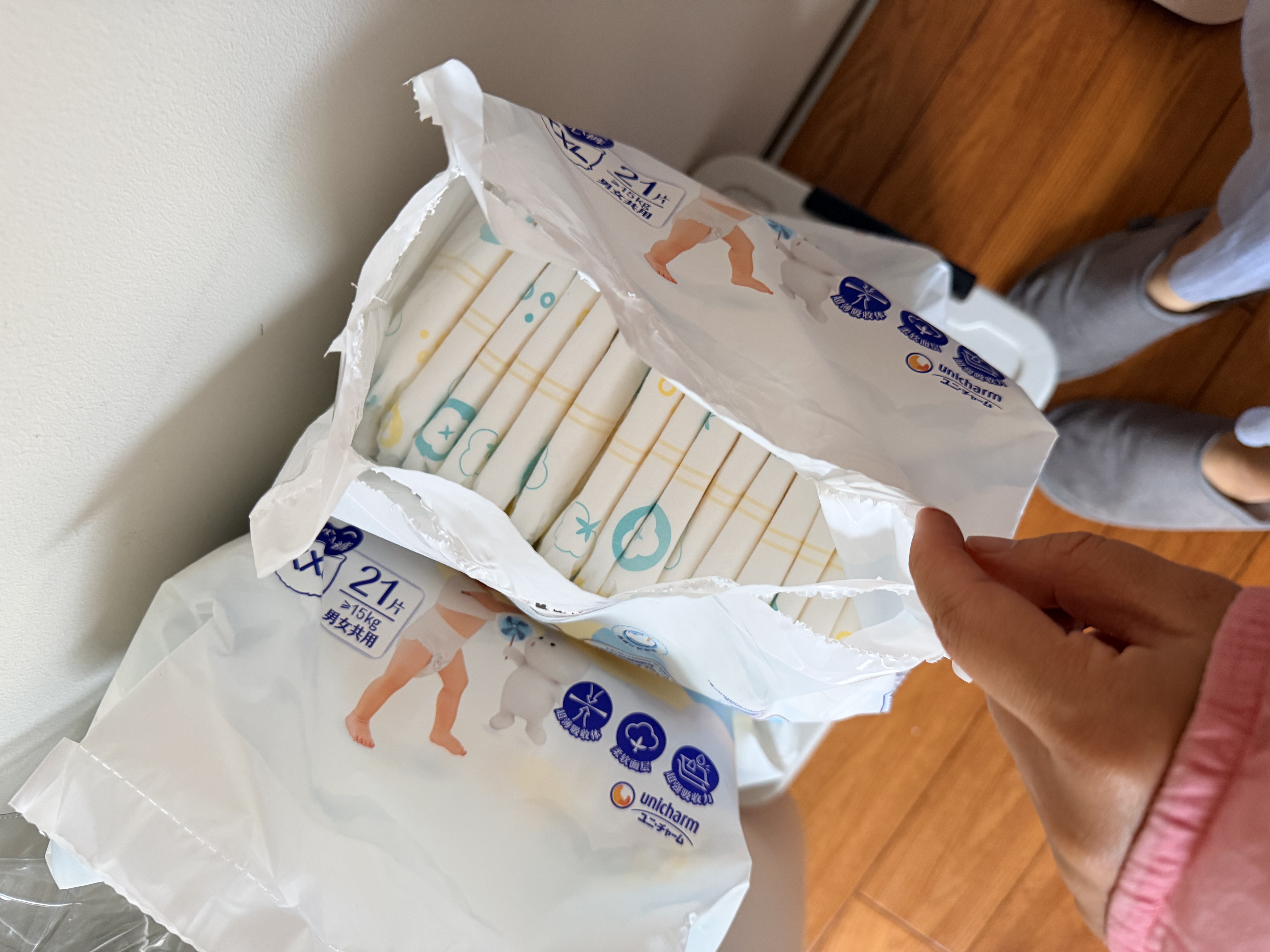 尤妮佳媽咪寶貝嬰兒紙尿褲云柔干爽尿不濕寶寶新生兒男女拉拉褲學步褲 拉拉褲XXL21片（15kg+） 曬單實拍圖