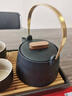 聚晟黑陶日式提梁壺側把壺陶瓷泡茶壺單壺功夫茶具蓋碗主人杯品茗杯 黑陶提梁壺(純黑) 曬單實(shí)拍圖