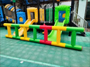 趣味運動(dòng)會(huì )道具充氣云梯競速幼兒園戶(hù)外協(xié)力親子游戲團建活動(dòng)學(xué)校 加厚雙包邊（6人梯） 曬單實(shí)拍圖