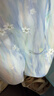 香影藍色暈染短袖連衣裙女2026夏季新款法式碎花仙女裙刺繡雪紡裙 航線藍 L 165/88A/110-125斤 曬單實拍圖