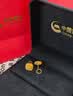 中國黃金（CHINA GOLD）小方糖黃金耳釘女999足金耳環耳飾七夕情人節禮物送女朋友老婆 金重約3.1g【彎針款】 曬單實拍圖
