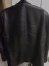 比菲力（BEVERRY）真皮西服男士頭層綿羊皮修身皮西裝海寧真皮皮衣秋冬裝 黑色 180XXL 曬單實(shí)拍圖